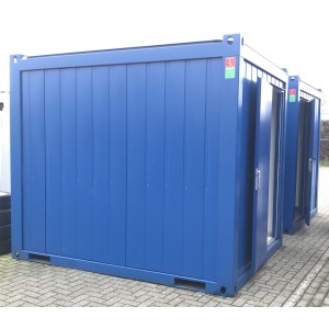 Container 10ft. geïsoleerd met deur zonder ramen blauw 